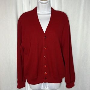 Vtg ARNOLD PALMER Golf Cardigan Sweater by Robert Bruce Men's Medium